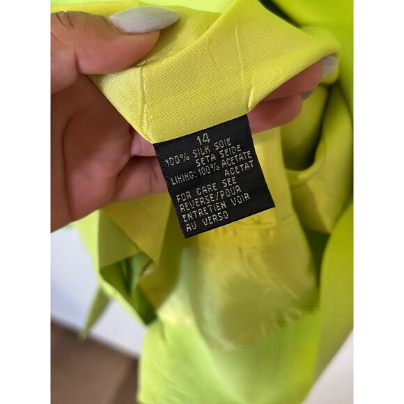 House of Fraser Collection 100% Silk Size 14 Vintage 70s Long Green Shirt Dress - Picture 7 of 8